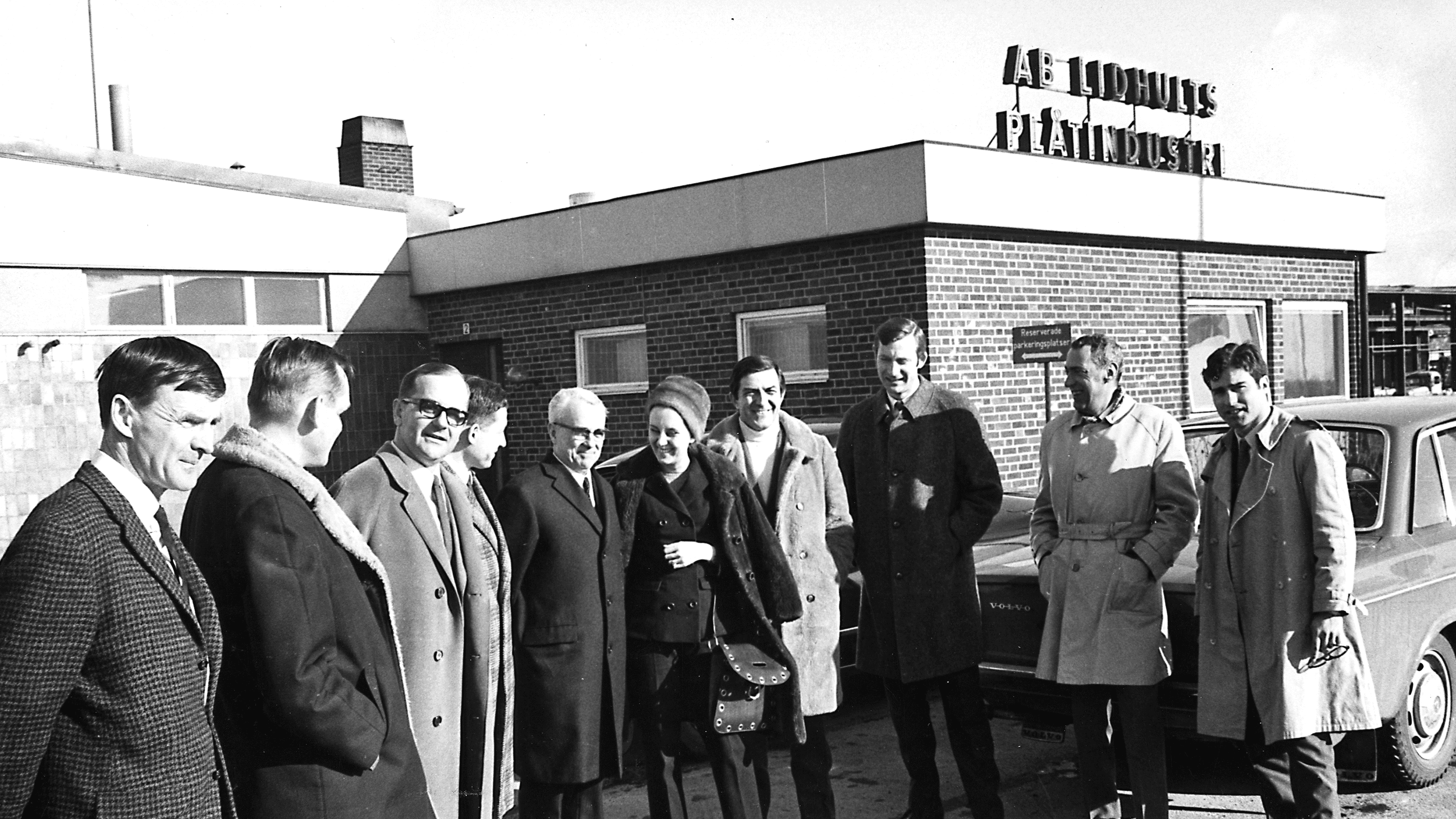 Svartvitt foto Lindab företagsledning 1960-tal